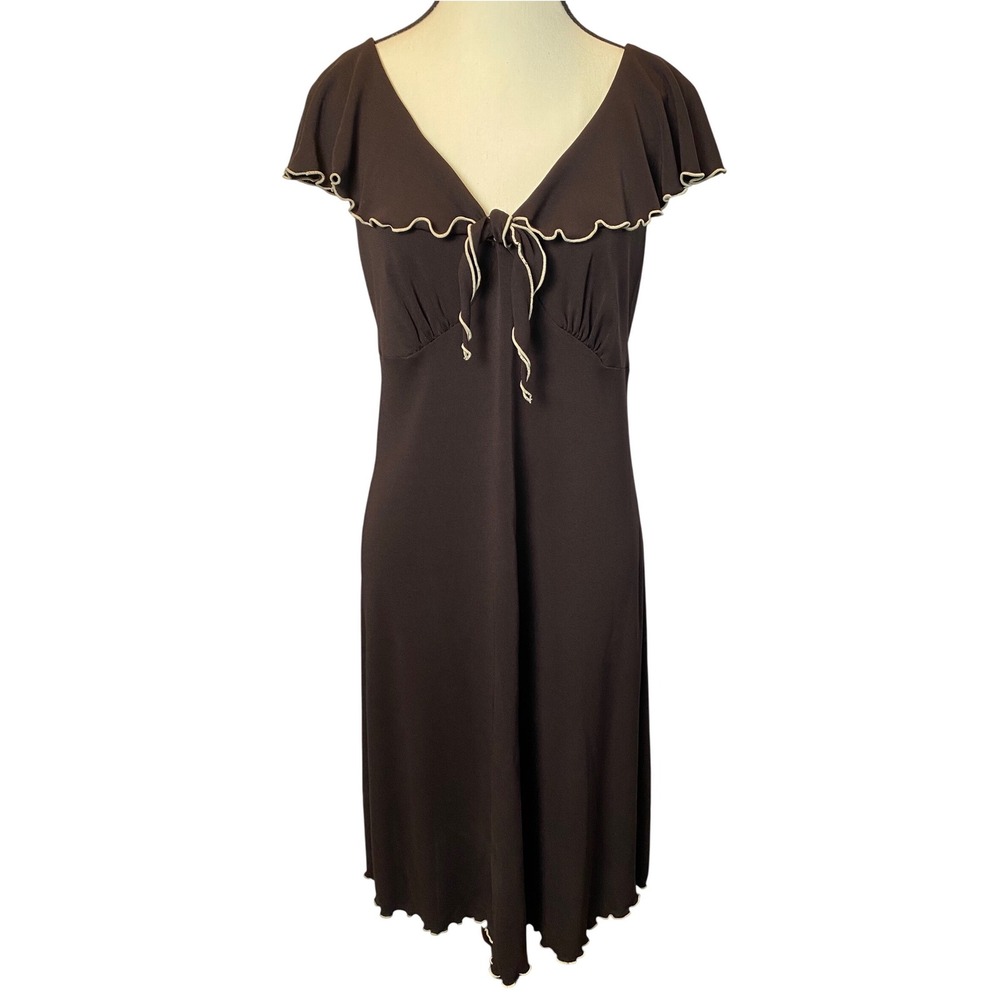 Vintage 90's Y2K Max Studio Babydoll Midi Dress Women's Size Medium Fairy Retro